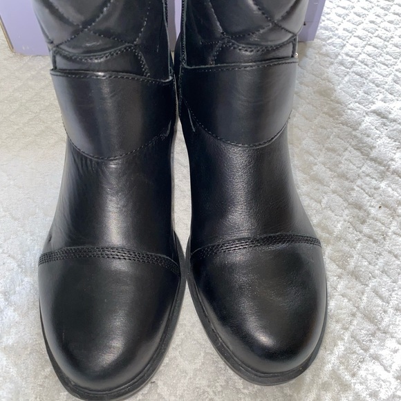 Marc Fisher Leather Combat boot, Black, size 9 - Picture 5 of 12